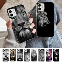 animals the lion phone case for iphone 11 12 13 mini pro xs max 8 7 6 6s plus x 5s se 2020 xr case