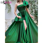 Новый дизайн 2021, вечерние платья из Саудовской Аравии, зеленые атласные платья для выпускного вечера, платье до пола для особых случаев