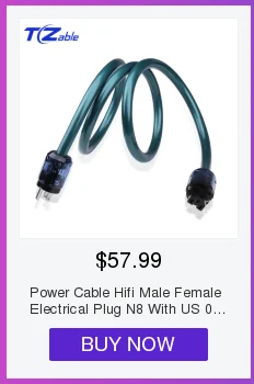 Hifi ЕС адаптер питания позолоченный Schuko разъем IEC гнездовой разъем Электрический штекер мужской прозрачный кабель питания разъемы
