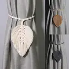 Занавески в скандинавском стиле, занавески в форме листьев, украшения, хлопковая веревка, завязки для штор ручной работы для украшения дома