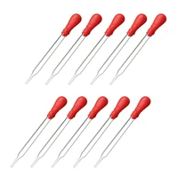 10pcs 10ml high quality durable long glass experimental medical pipette dropper pipette with red wipe laboratory supplies