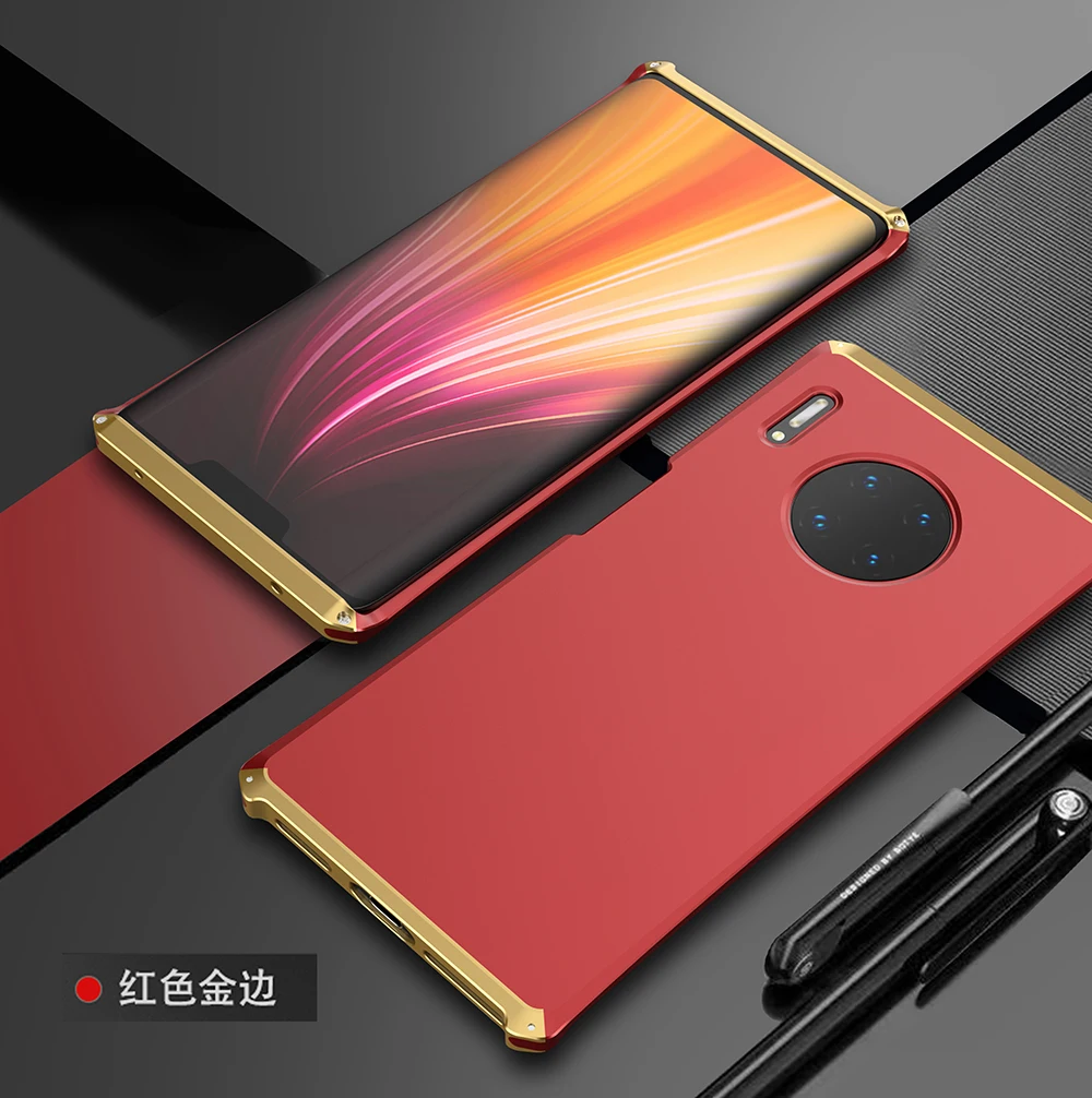 Текстурированный противоударный металлический каркас пластик для huawei P20 P10 Plus алюминиевый сплав p10Plus mate 30 10 Honor V8 V20 бампер с подарком