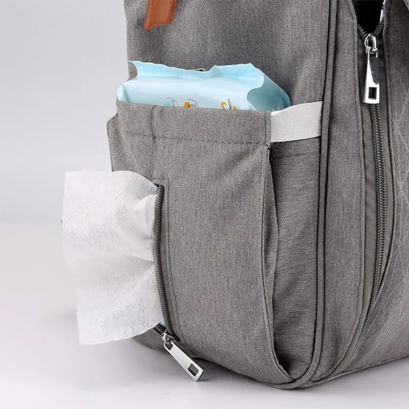

Multifunctional Baby Diaper Mummy Backpack Large Capacity Nappy Bag USB Handbag LX9F