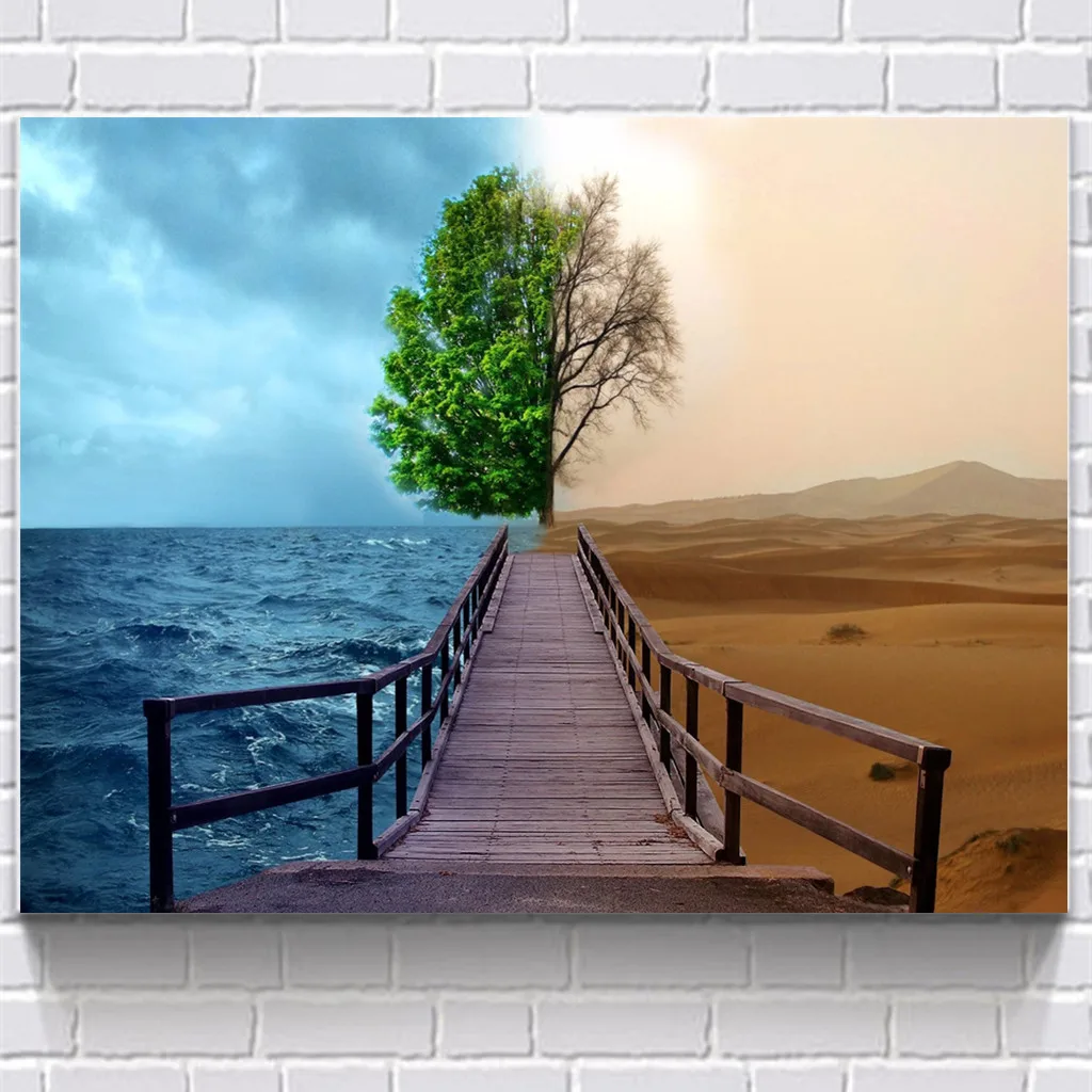 5D алмазная живопись сделай сам четыре сезона деревья пейзаж вышивка крестиком