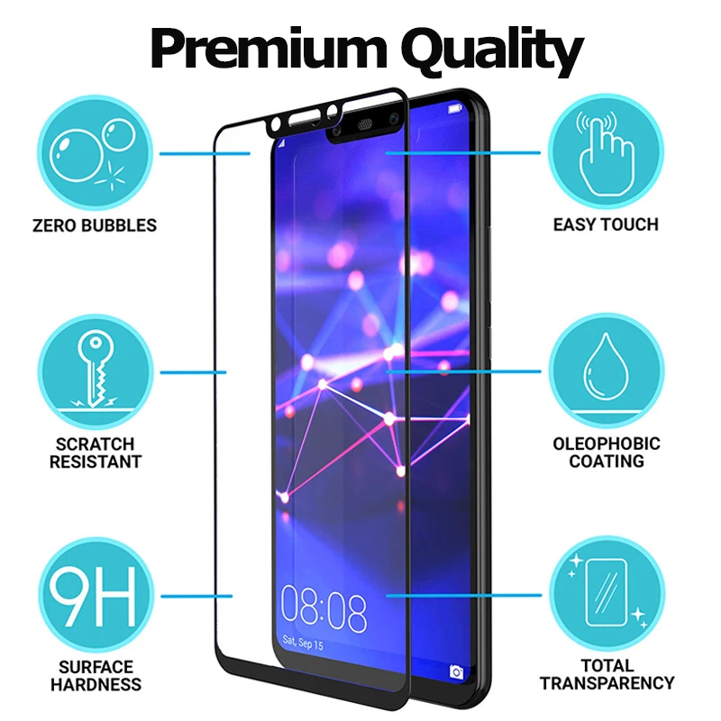 3-в-1 Закаленное стекло для защиты экрана камеры Huawei Mate 20 Lite 20Pro Mate20 on.