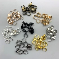 100pcs multicolor pinch bail clasp necklace pendant clips bracelet charms hook connector for diy jewelry making finding supplies