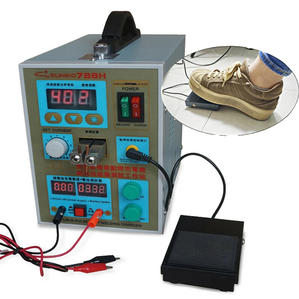 SU788H машины для точечной сварки 1.5kw толщина 0 25 мм Мульти-импульсный DIY18650 кнопочная