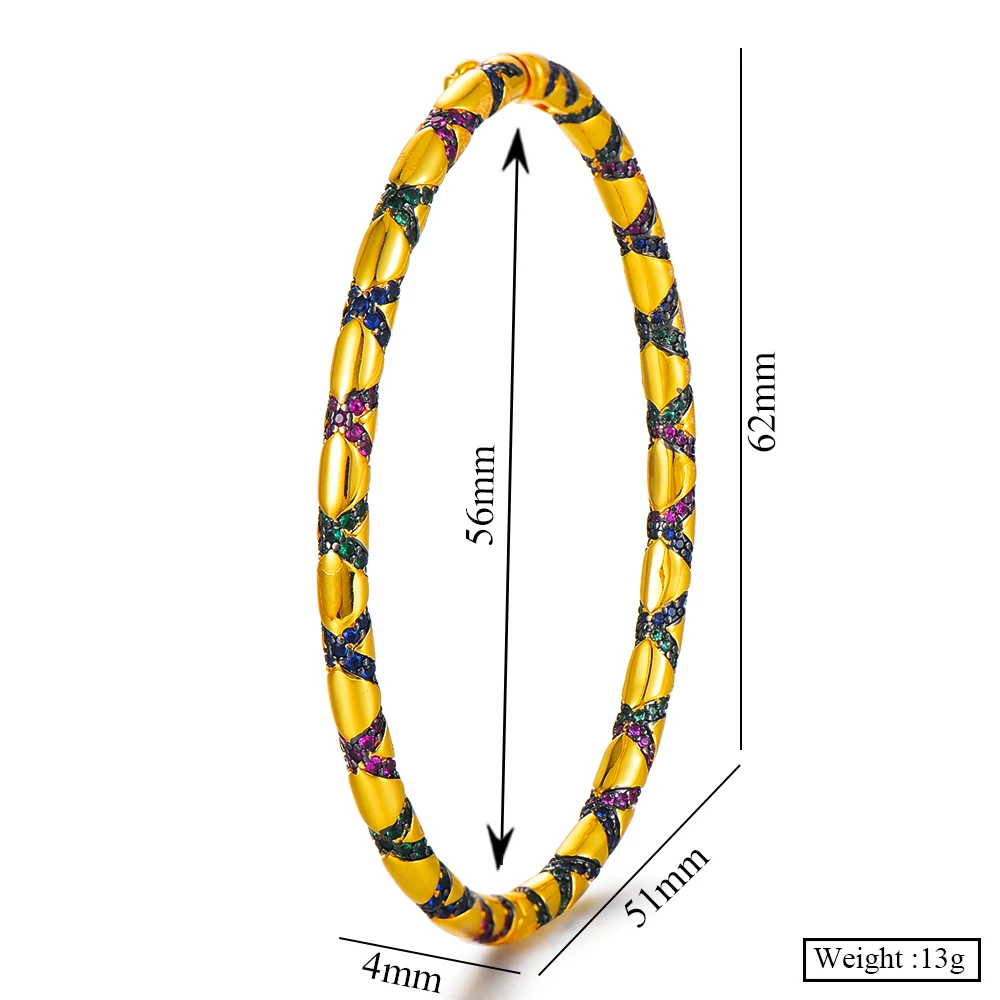 Индивидуальный изысканный разноцветный браслет с фианитами для женщин и мужчин
