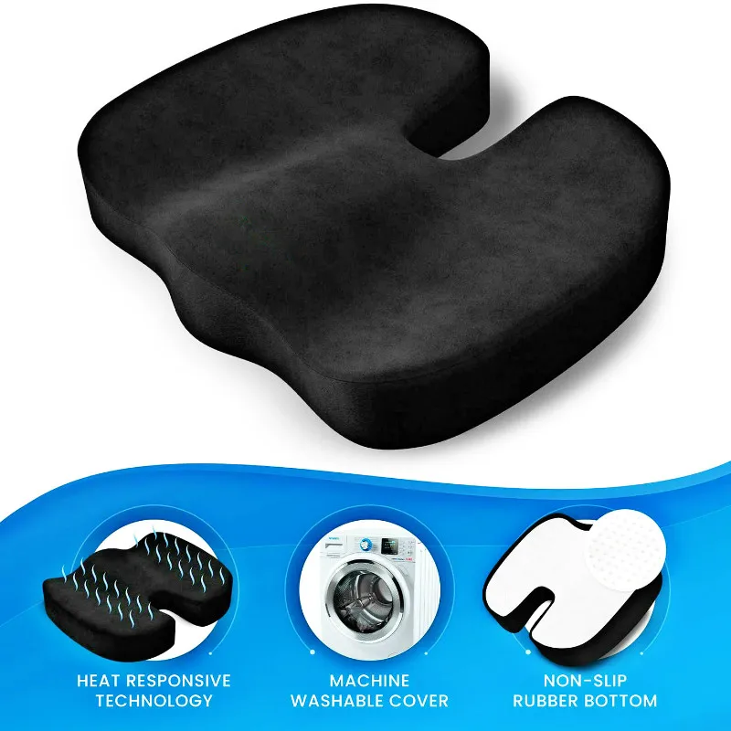 

Travel Seat Massage Gel Orthopedic Memory Cushion Foam U Coccyx Car Office Chair Protect Healthy Sitting Breathable Pillows