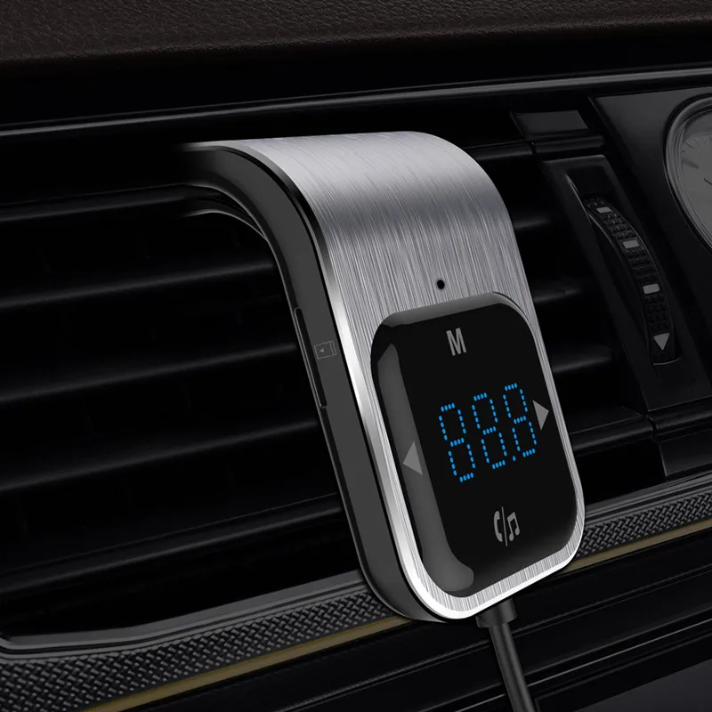 Fm-передатчик Bluetooth автомобильный беспроводной радио адаптер AUX MP3 плеер fm-модулятор с громкой связью двойной USB быстрое зарядное устройство