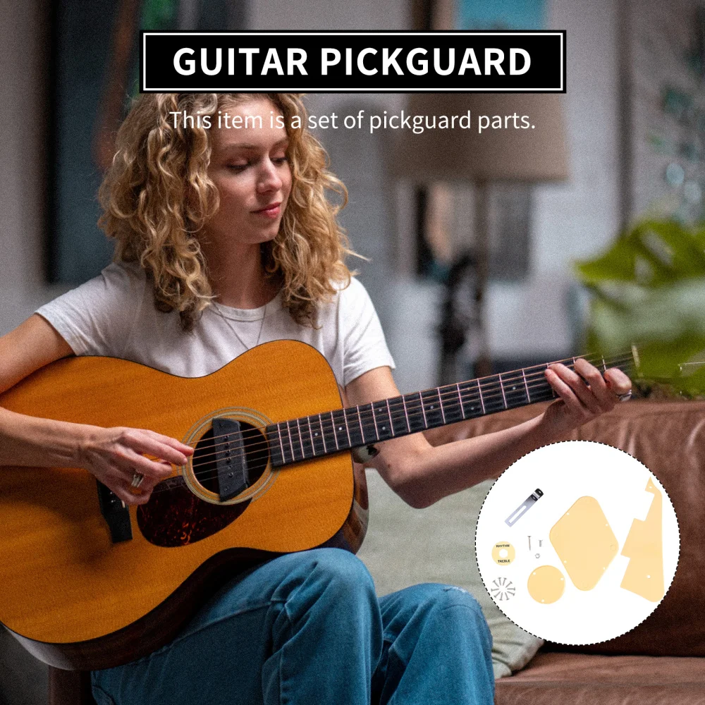 

1 Set Guitar Pickguard Back Plate Switch Ring Truss Rod Cover Plate Bracket