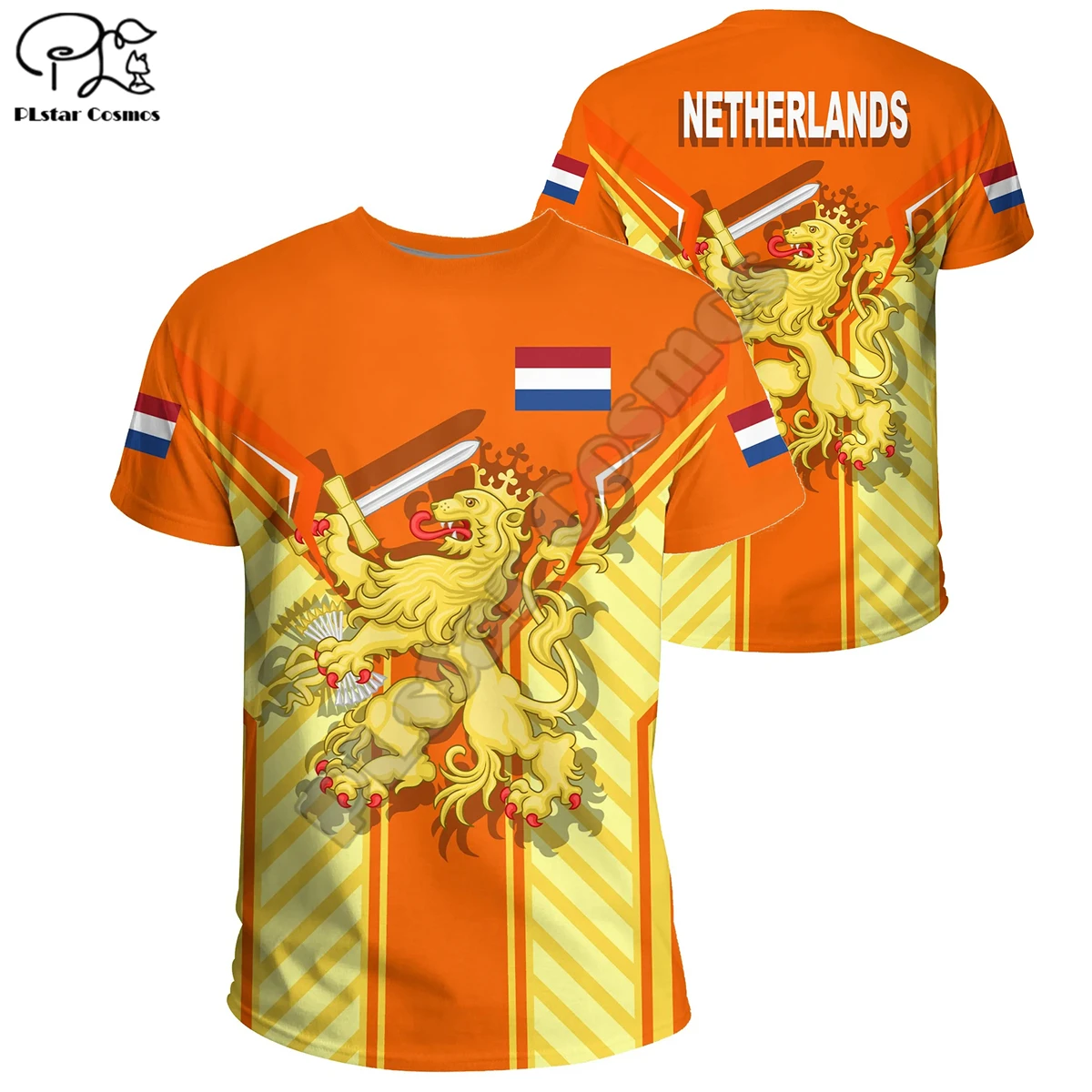 

Модная летняя детская футболка PLstar Cosmos с 3D-принтом символа Нидерландов, повседневные футболки с коротким рукавом и флагом, брендовая одежда...