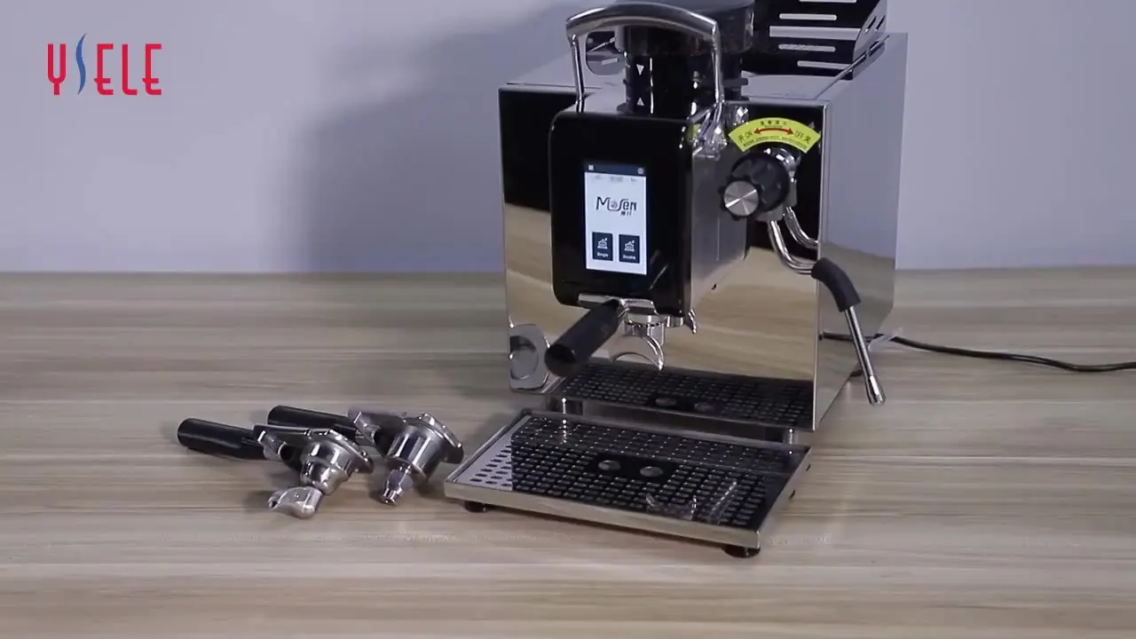 

Double Boiler Semi-Automatic Commercial Coffee Machine Stainless Steel Espresso Coffee Machine