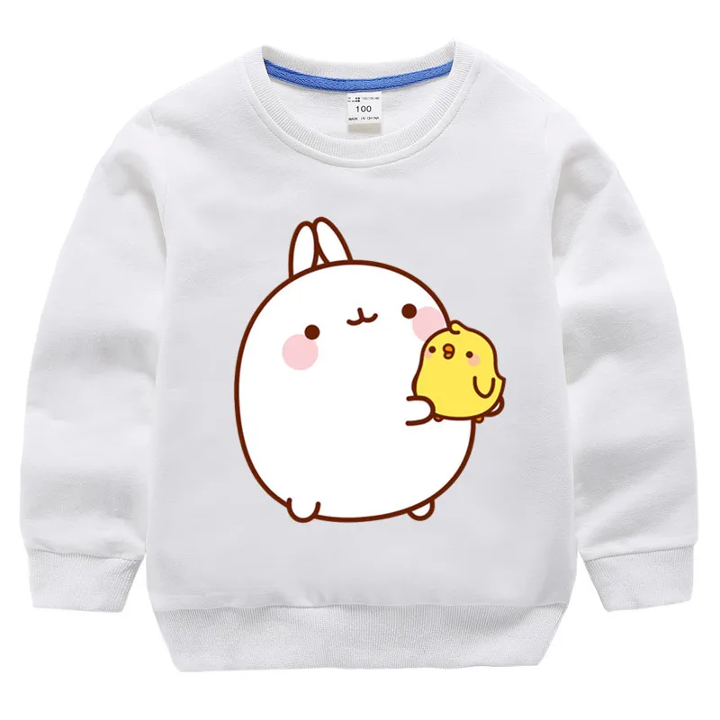 Детские хлопковые толстовки с капюшоном принтом molan и Piupiu хлопковый пуловер для