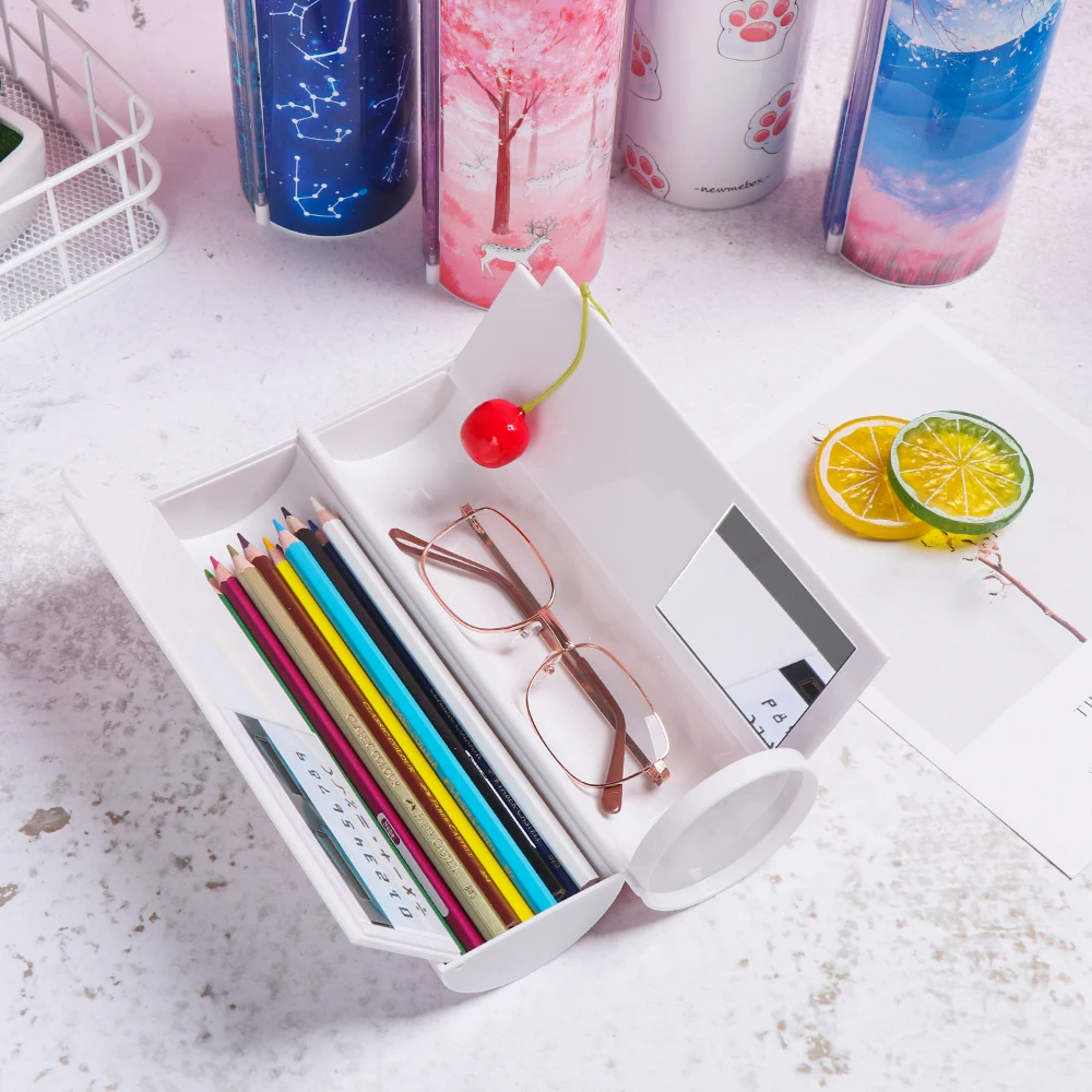 1 шт. креативный полупрозрачный цилиндрический пенал с зыбучим песком