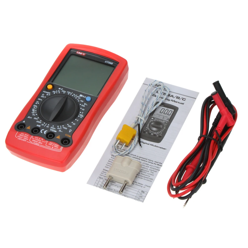 UNI T UT58B LCR измеритель Ручной цифровой мультиметр Емкость/температурный тест