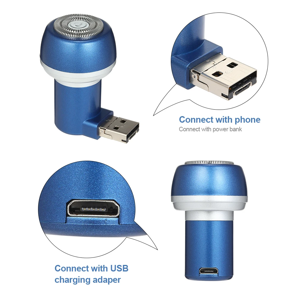 Портативная электрическая мини бритва для путешествий USB удаления волос на лице