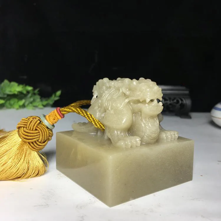 Yсоль императорская каллиграфия Нефритовая печать шоушань камень Дракон Печать