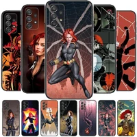 marvel avengers black widow phone case hull for samsung galaxy a70 a50 a51 a71 a52 a40 a30 a31 a90 a20e 5g s black shell art cel