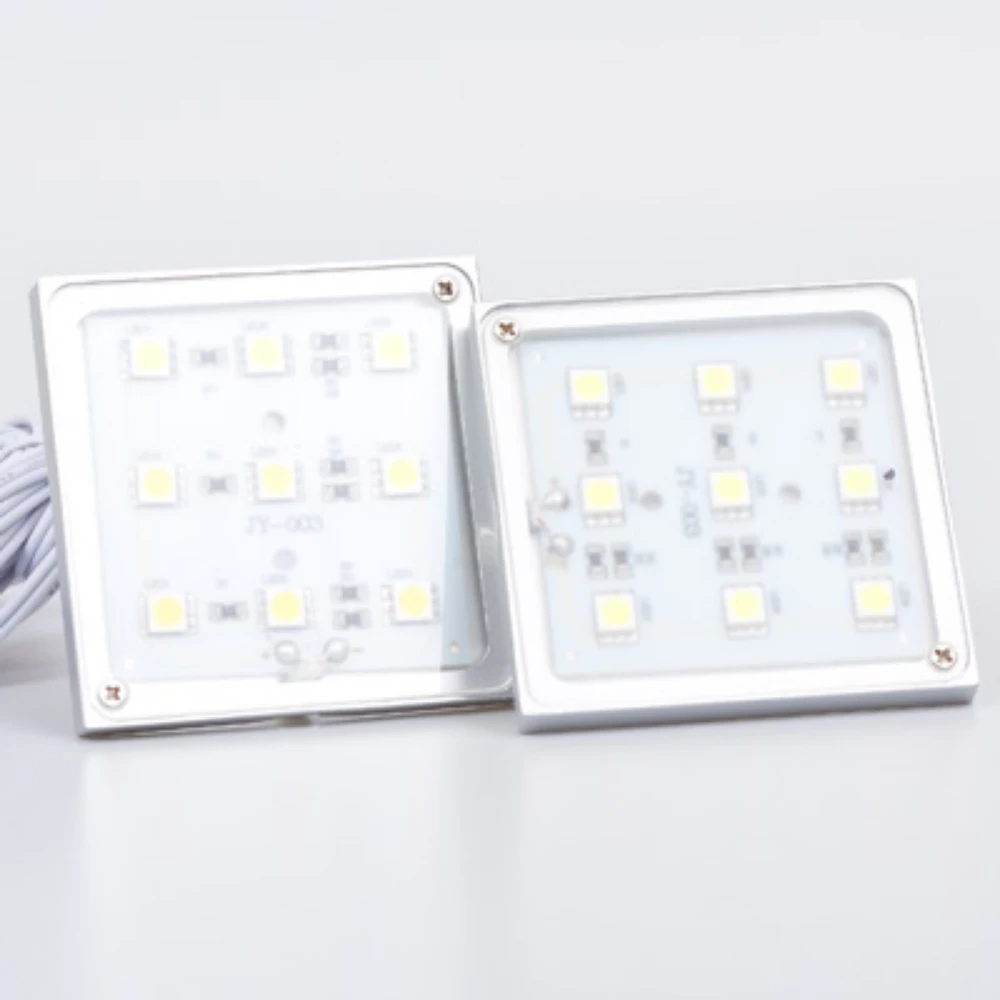Светодиодный Подсветка 12VDC квадратной светодиодные лампы 9 светодиодов 5050SMD 1 8 Вт