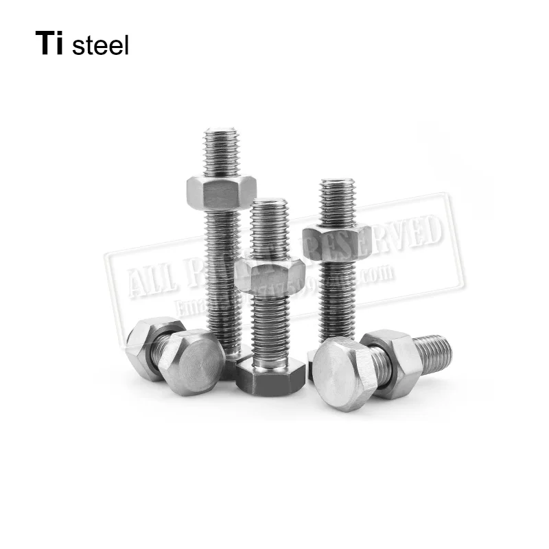 nut bolt M14 titanium hex head bolt stitanium washer Ti steel  Hex Nut titanium steel