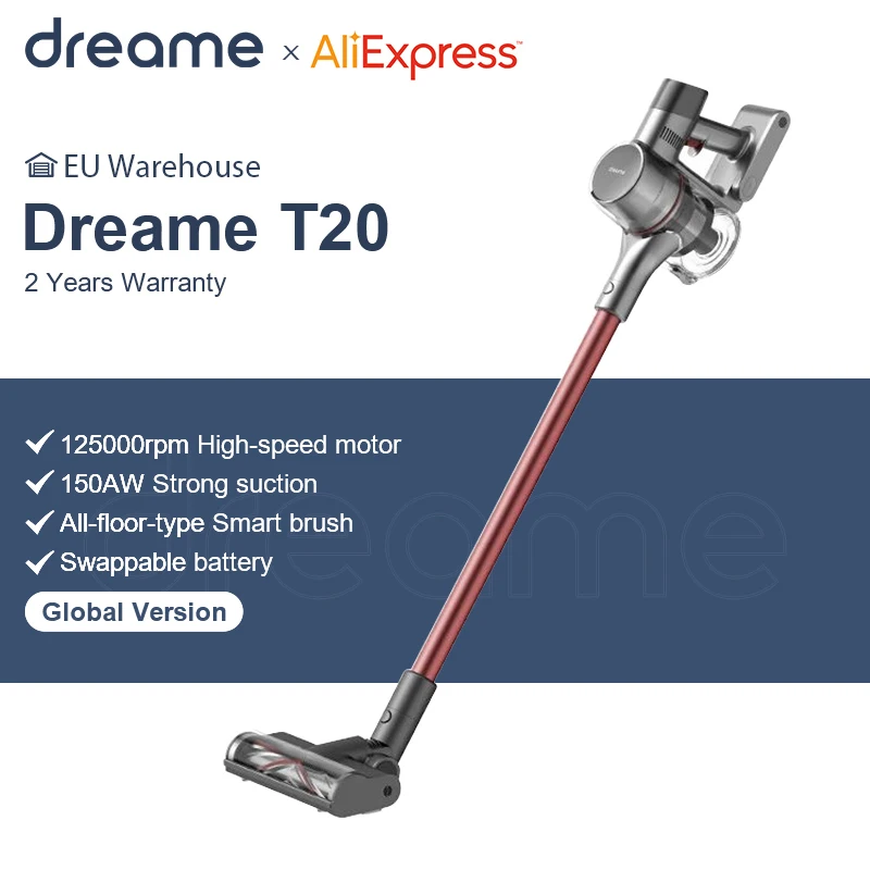 Ручной беспроводной пылесос Dreame T20 25 кПа Мощное всасывание портативная щетка Все