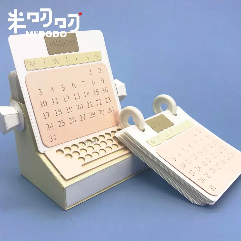 Календарь резки штампы для скрапбукинга памяти фотоальбом бумаги ремесло Midodo