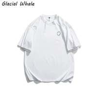 glacialwhale mans oversized t shirt men 2021 summer top print t shirts harajuku round neck tshirt male white t shirt for men