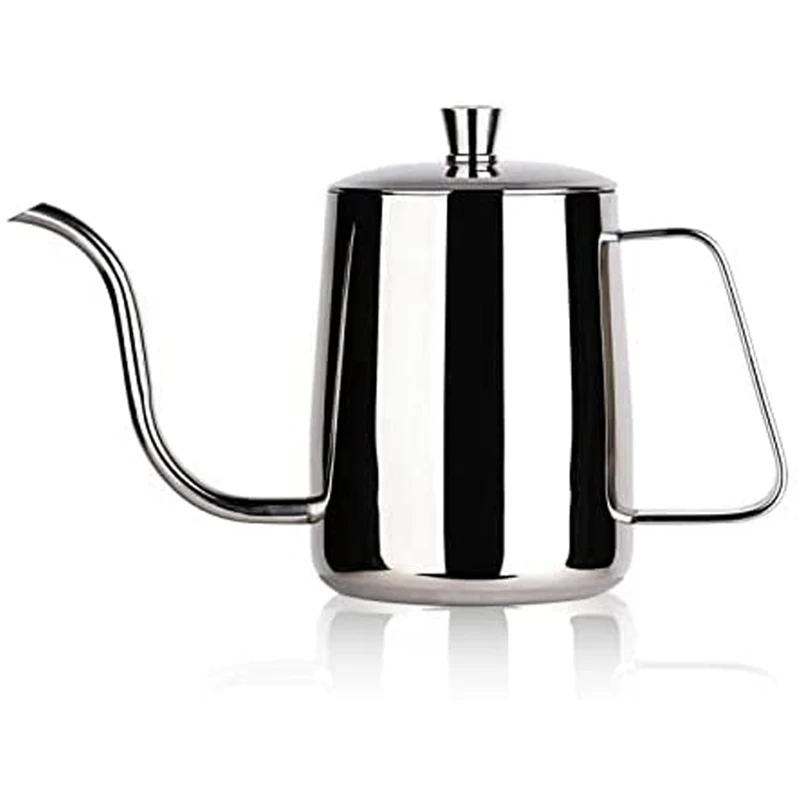 

Stovetop Stainless Steel Coffee Kettle 0.6L/20Oz, Gooseneck Pour over Coffee Kettle for Tea and Coffee