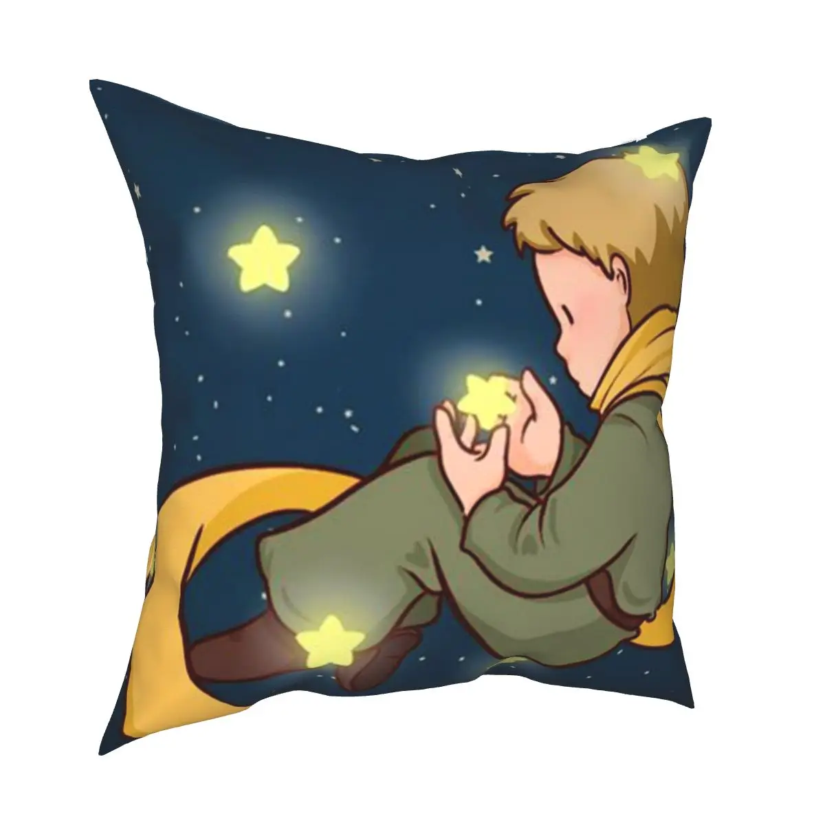 

Наволочка для подушки с изображением Маленького принца и звезд, декоративный чехол для подушки с изображением принца, лисы, розы, Франции, наволочка для дивана, 40*40 см