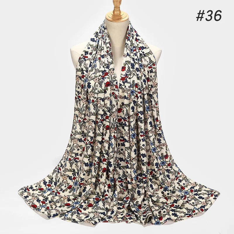 Новые весенние толстые Пузырьковые шифоновые Хиджабы шарф с принтом