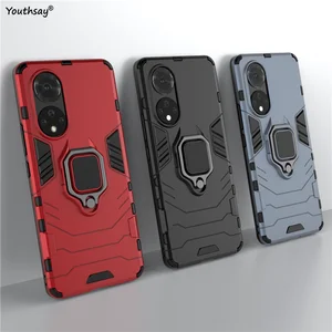 for huawei honor 50 case for honor 50 pro case protector hard rubber silicone armor shell finger ring cover for honor 50 cover free global shipping