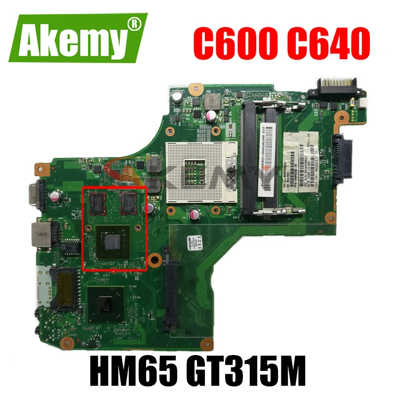 

Материнская плата AKEMY 6050A2448001-MB-A02 CT10RG PN 1310A2448004 SPS V000238080 для toshiba satellite C600 C640 HM65 GT315M