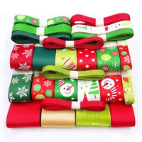high quality christmas ribbons set red green mix 25 design for diy handmade decorative gift craft box hair belt wedding material