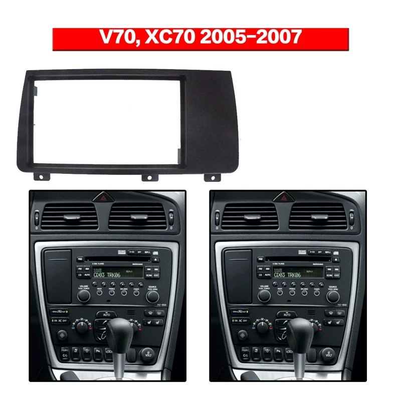 Для Volvo XC70 V70 S60 2004-2007 автомобильный 2 Din стерео радио фасции панель накладка рамка CD