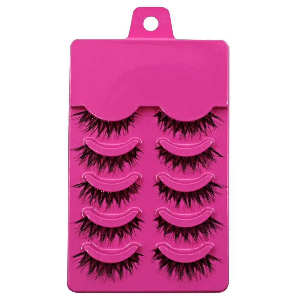 5 пар Макияж ручной работы грязный крест накладные ресницы идеальные Красота и
