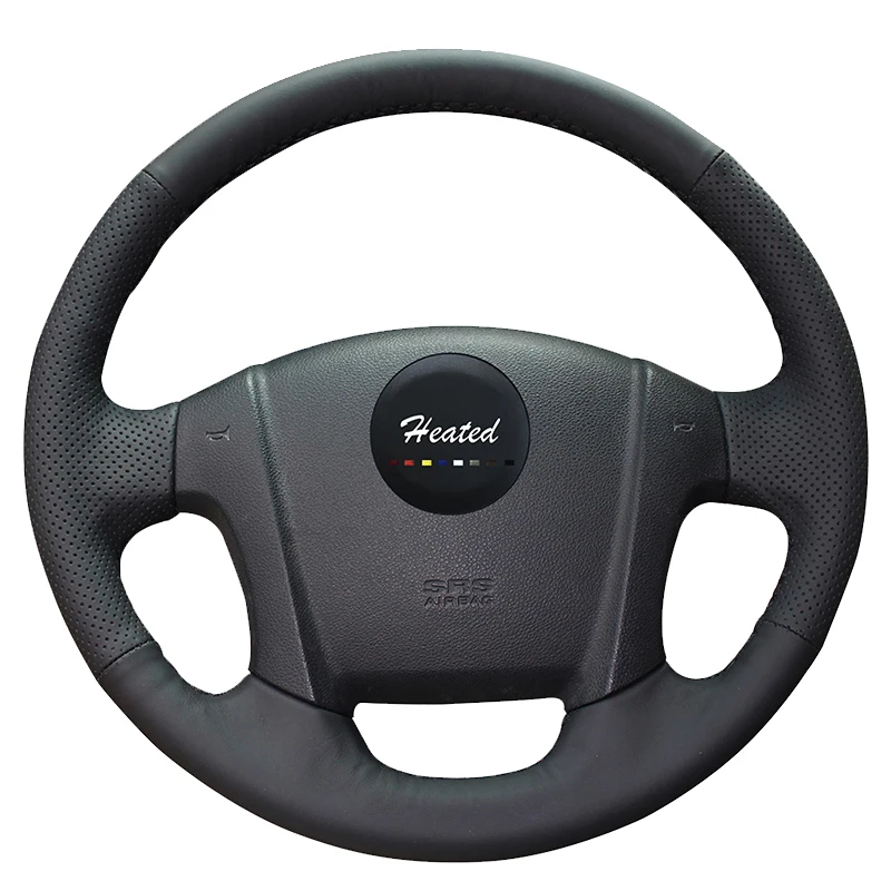 Чехол рулевого колеса автомобиля с подогревом для Kia Sportage 2 2005 2010 2009 черная коса из