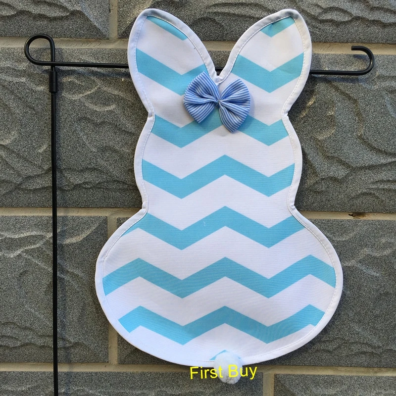 30 шт./лот монограмма персонализированный Садовый флаг кролик пейзажный