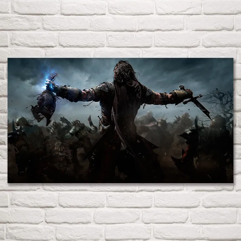 FOOCAME Gandalf Властелин колец Balrog Fantasy фильм Искусство Шелковые Плакаты и принты украшение стены дома картины живопись