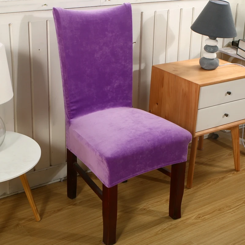2/4/6 шт. Бархатные чехлы для стульев из спандекса|Чехлы на стулья| |