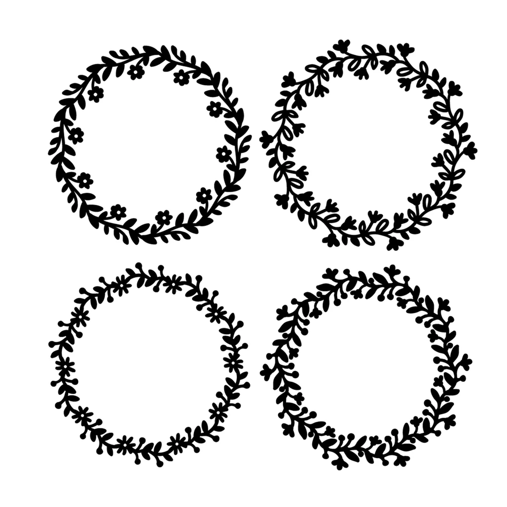 Naifumodo металлические Вырубные Формы Рождественский венок трафареты для