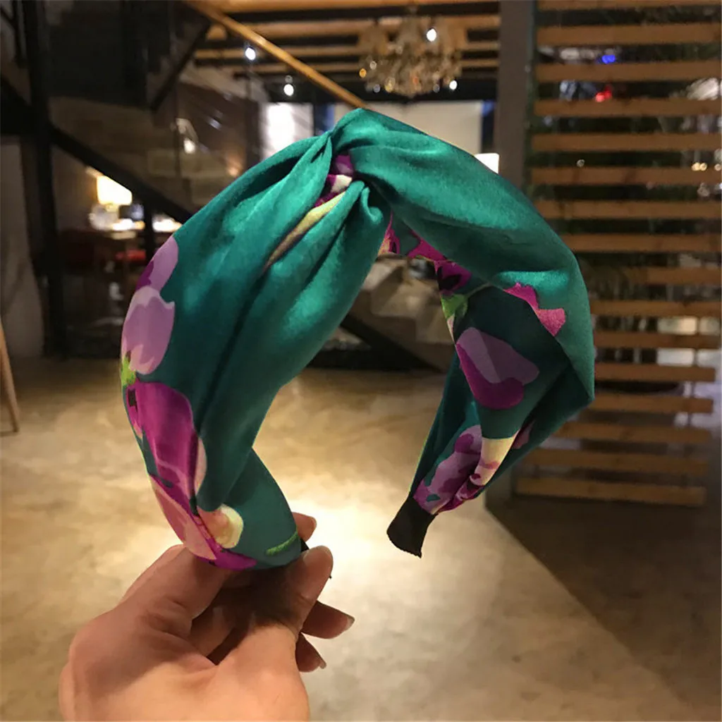 Женский обруч для волос с цветочной лентой повседневный в стиле Харадзюку