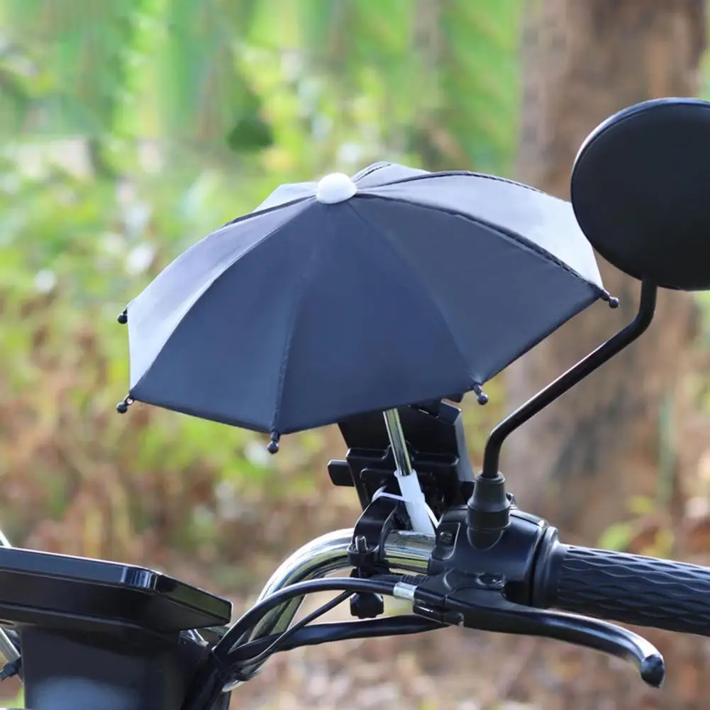 

Bicycle Mini Umbrella Waterproof Portable Alloy Sun Shade Locomotive Umbrella Riding Bicycle handle ornaments for Cycling 1 Set
