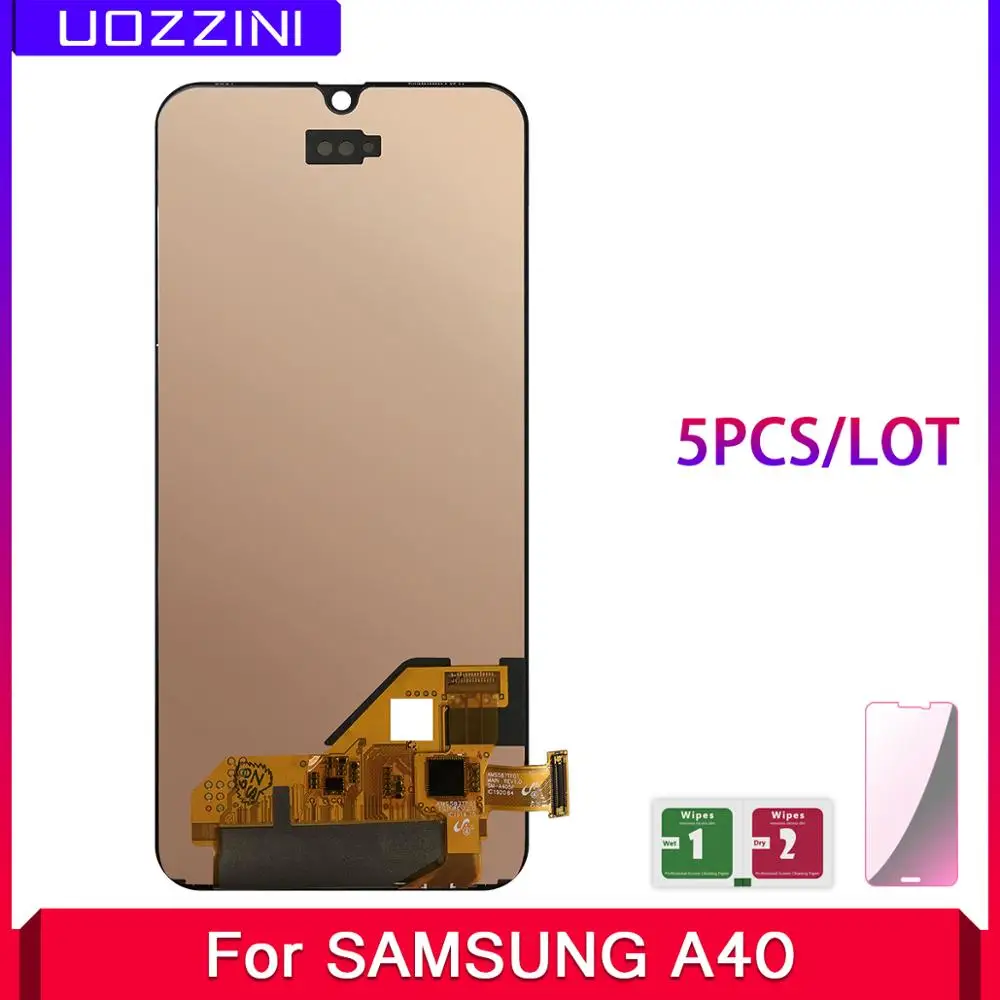 5 шт./лот супер AMOLED ЖК дисплей для samsung A40 A405 lcd кодирующий преобразователь