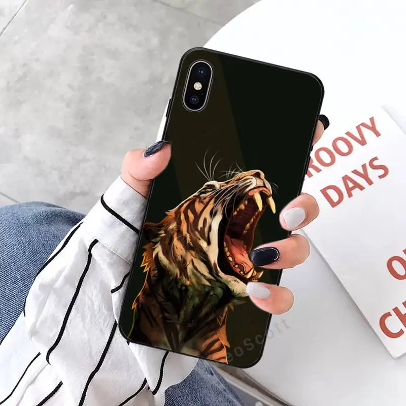 

Animal art tiger lion wolf Phone Case for iPhone 11 12 mini pro XS MAX 8 7 6 6S Plus X 5S SE 2020 XR