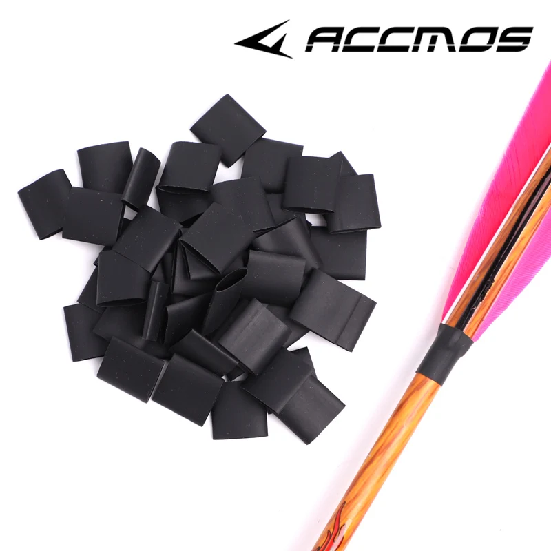 

60pcs Heat Hrink Tube for Real Feather For Arrows Archery DIY Wood Bamboo Tube Carbon Arrow Protective Sleeve Heat Shrinkable