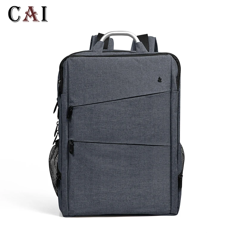 Мужской водонепроницаемый рюкзак для ноутбука 14-15 дюймов с металлической ручкой