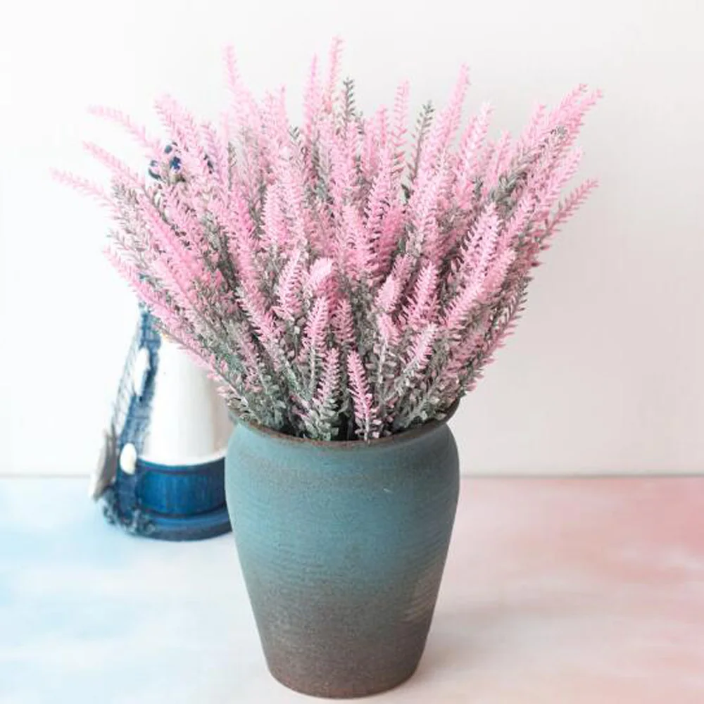 Искусственные цветы лаванды 2 шт. букет в вазе свадебные украшения для дома