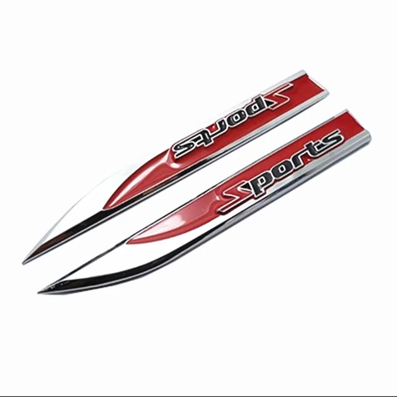 1Pair 3D Metal Car Wing Right & Left Side Badge Fender Emblem Car Sticker for Ford Focus 2 3 4 Cadillac ATS BLS CTS XT4 XT5 ATS