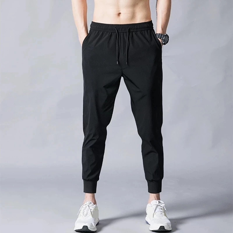 

2021 Brand Summer Men's Trousers Thin Fashion Slim Ninety Points Pants for Male Leisure Small Feet Trouser